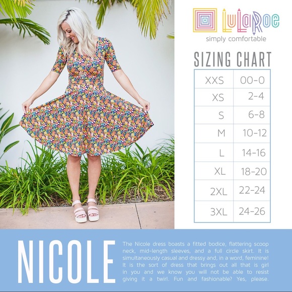 LulaRoe Nicole Dress NBW - Picture 3 of 3